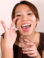 Cumshot drooling japanese bukkake aftermath girls